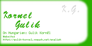 kornel gulik business card